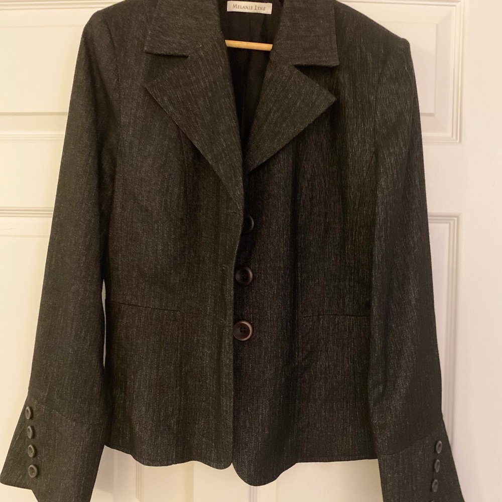 Black Peplum Blazer with Fitted Silhouette